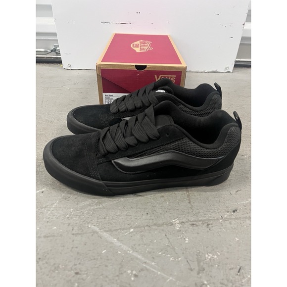 Vans Knu Skool Black/Black Skate Shoes Unisex Mens 12 Women\'s 13.5 VN009QCBKA